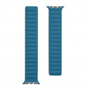 Tactical 741 Leather Loop Band - кожена каишка от естествена кожа за Apple Watch 42мм, 44мм, 45мм (син)