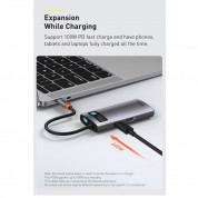 Baseus USB-C Metal Gleam Series 4-in-1 Hub (CAHUB-CY0G) (space gray) 8