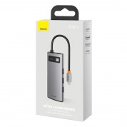 Baseus USB-C Metal Gleam Series 5-in-1 Hub (CAHUB-CX0G) - мултифункционален хъб за свързване на допълнителна периферия за устройства с USB-C (тъмносив) 15