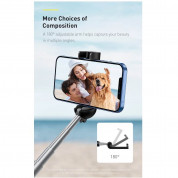 Baseus Ultra Mini Bluetooth Folding Selfie Stick (SUDYZP-G01) - портативен разтегаем безжичен селфи стик за мобилни телефони (черен) 8
