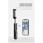 Baseus Ultra Mini Bluetooth Folding Selfie Stick (SUDYZP-G01) - портативен разтегаем безжичен селфи стик за мобилни телефони (черен) 2