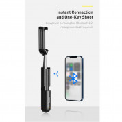 Baseus Ultra Mini Bluetooth Folding Selfie Stick - портативен разтегаем безжичен селфи стик за мобилни телефони (бял) 2