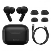 Baseus Simu S1 Active Noise Cancelling TWS In-Ear Bluetooth Earphones (NGS1-01) - безжични блутут слушалки за мобилни устройства (черен) 1