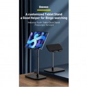 Baseus Indoorsy Youth Telescopic Desktop Stand - елегантна разтягаща се поставка за бюро и гладки повърхности за таблети (черен) 14