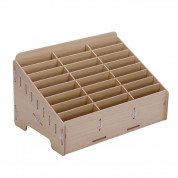 Multifunctional Chevy Board Mobile Phone Repair Tool Box Wooden Storage Box (24 slots) (brown)