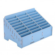 Multifunctional Chevy Board Mobile Phone Repair Tool Box Wooden Storage Box (24 slots) (blue)