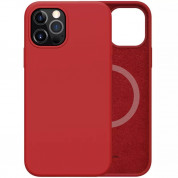 JC MagSilicone Case - силиконов (TPU) калъф с вграден магнитен конектор (MagSafe) за iPhone 12, iPhone 12 Pro (червен)