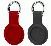 Sdesign AirTag Cloud Keyring Case 2 Pack for Apple AirTag (black-red)
