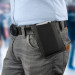JC Belt Case Universal - кожен калъф за колана за смартфони до 6 инча (тъмносин) 4