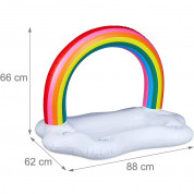 Relaxdays Inflatable Pool Drink Holder Rainbow (colorful) 3