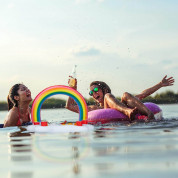 Relaxdays Inflatable Pool Drink Holder Rainbow - надуваема поставка за напитки за плаж (шарен) 1
