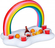 Relaxdays Inflatable Pool Drink Holder Rainbow - надуваема поставка за напитки за плаж (шарен)