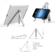 4smarts Desk Stand ErgoFix H13 fot Smartphones and Tablets - сгъваема алуминиева поставка за смартфони и таблети до 13 инча (сребрист) 5