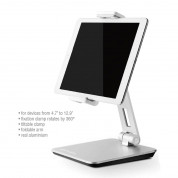 4smarts Desk Stand ErgoFix H14 fot Smartphones and Tablets - сгъваема алуминиева поставка за смартфони и таблети до 13 инча (сребрист) 1