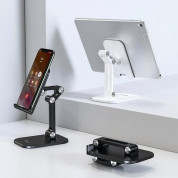 Hoco PH34 Folding Desktop Stand - сгъваема поставка за бюро и плоскости за мобилни устройства и таблети с ширина до 13 инча (черен) 3