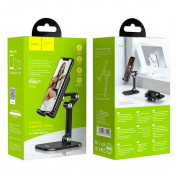 Hoco PH34 Folding Desktop Stand - сгъваема поставка за бюро и плоскости за мобилни устройства и таблети с ширина до 13 инча (черен) 5