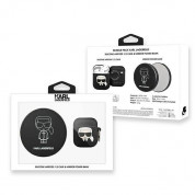 Karl Lagerfeld Airpods Ikonik Silicone Case and Power Bank - комплект силиконов калъф за Apple Airpods, Airpods 2 и външна батерия (черен) 1