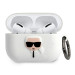 Karl Lagerfeld Airpods Pro Ikonik Silicone Case - силиконов калъф с карабинер за Apple Airpods Pro (бял) 1