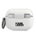 Karl Lagerfeld Airpods Pro Ikonik Silicone Case - силиконов калъф с карабинер за Apple Airpods Pro (бял) 2