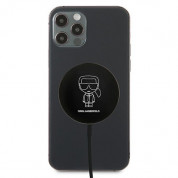 Karl Lagerfeld USB-C Magnetic Wireless Qi Charger - поставка (пад) за безжично зареждане за iPhone с Magsafe (черен) 2