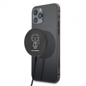 Karl Lagerfeld USB-C Magnetic Wireless Qi Charger - поставка (пад) за безжично зареждане за iPhone с Magsafe (черен) 1