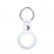 Hoco AirTag PU Leather Keyring for Apple AirTag (white)