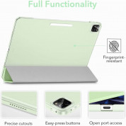ESR Ascend Trifold Case - полиуретанов калъф с поставка и отделение за Apple Pencil 2 за iPad Pro 11 M1 (2021) (светлозелен) 3