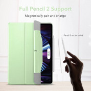 ESR Ascend Trifold Case - полиуретанов калъф с поставка и отделение за Apple Pencil 2 за iPad Pro 11 M1 (2021) (светлозелен) 4