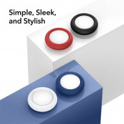 ESR Stick-On AirTag Case 2 Pack - комплект от 2 броя силиконови кейса със залепващо се фолио за Apple AirTag (черен-бял) 1