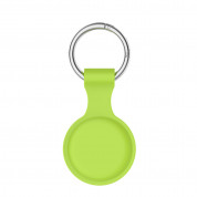 Loco AirTag Dot Silicone Keyring Case - силиконов ключодържател за Apple AirTag (зелен) 2