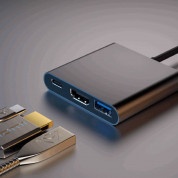 4smarts 3in1 Hub with DeX Function - USB-C хъб поддържащ DeX функционалност, HDMI, USB-C и USB (тъмносив) 2