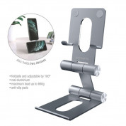 4smarts Portable Desk Stand ErgoFix H8 - висококачествена алуминиева поставка за смартфони (сив) 3