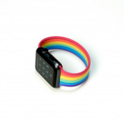 JC Design Silicone SoloLoop Band - силиконова каишка за Apple Watch 38мм, 40мм, 41мм (шарен) 3