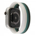 JC Design Silicone SoloLoop Band - силиконова каишка за Apple Watch 38мм, 40мм, 41мм (бял-зелен) 2