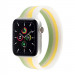JC Design Silicone SoloLoop Band - силиконова каишка за Apple Watch 42мм, 44мм, 45мм, Ultra 49мм (бял-жълт) 1