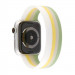JC Design Silicone SoloLoop Band - силиконова каишка за Apple Watch 38мм, 40мм, 41мм (бял-жълт) 2