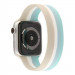 JC Design Silicone SoloLoop Band - силиконова каишка за Apple Watch 42мм, 44мм, 45мм, Ultra 49мм (бял-син) 2