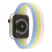 JC Design Silicone SoloLoop Band - силиконова каишка за Apple Watch 42мм, 44мм, 45мм, Ultra 49мм (син-жълт) 1