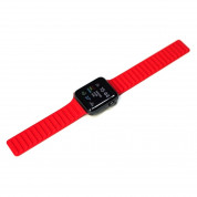 JC Design Silicone Link Band - магнитна силиконова каишка за Apple Watch 38мм, 40мм (червен) 1