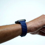 JC Design Silicone Link Band - магнитна силиконова каишка за Apple Watch 38мм, 40мм, 41мм (тъмносин) 3