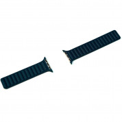 JC Design Silicone Link Band - магнитна силиконова каишка за Apple Watch 42мм, 44мм, 45мм, Ultra 49мм (тъмносин) 1
