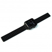 JC Design Silicone Link Band - магнитна силиконова каишка за Apple Watch 38мм, 40мм, 41мм (черен) 2