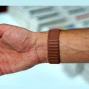 JC Design Silicone Link Band - магнитна силиконова каишка за Apple Watch 38мм, 40мм, 41мм (кафяв) 4