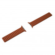 JC Design Silicone Link Band - магнитна силиконова каишка за Apple Watch 38мм, 40мм, 41мм (кафяв) 2