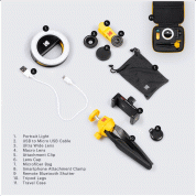 Kodak Photography Kit KPK001 - мини трипод за смартфон с комплект лещи и LED светлина за предаване на живо (черен) 1