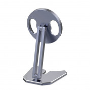 4smarts ErgoFix H12 Portable Desk Stand - алуминиева сгъваема поставка за бюро и плоскости за iPhone съвместима с Magsafe захранване (тъмносив) 2