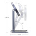 4smarts ErgoFix H12 Portable Desk Stand - алуминиева сгъваема поставка за бюро и плоскости за iPhone съвместима с Magsafe захранване (тъмносив) 9