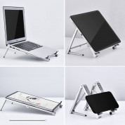 4smarts Portable Desk Stand ErgoFix H20 - преносима алуминиева сгъваема поставка за смартфони, таблети и лаптопи до 15.6 инча (сребрист) 7
