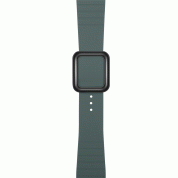 JC Design Modern Buckle Band - силиконова каишка с магнитна закопчалка за Apple Watch 38мм, 40мм, 41мм (тъмнозелен) 3