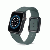 JC Design Modern Buckle Band - силиконова каишка с магнитна закопчалка за Apple Watch 42мм, 44мм, 45мм, Ultra 49мм (тъмнозелен)
